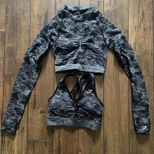 Gymshark women top + sports bra set